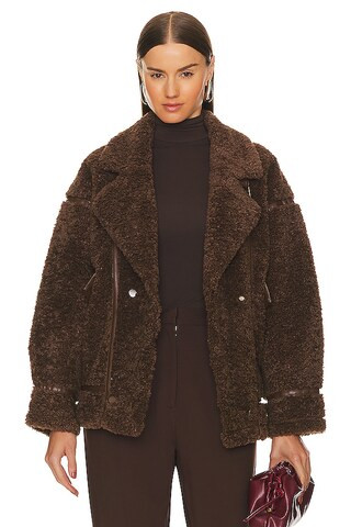 LAMARQUE Badu Jacket in Brown from Revolve.com | Revolve Clothing (Global)