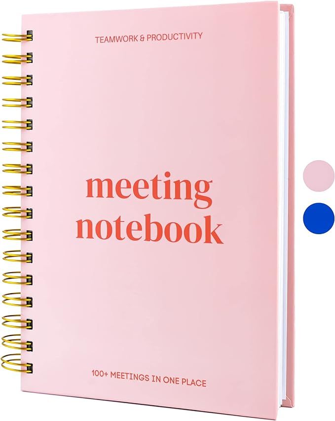 Meeting Notebook for Work - 100+ Meetings Work Notebook For Note Taking - Meeting Notes Notebook ... | Amazon (US)