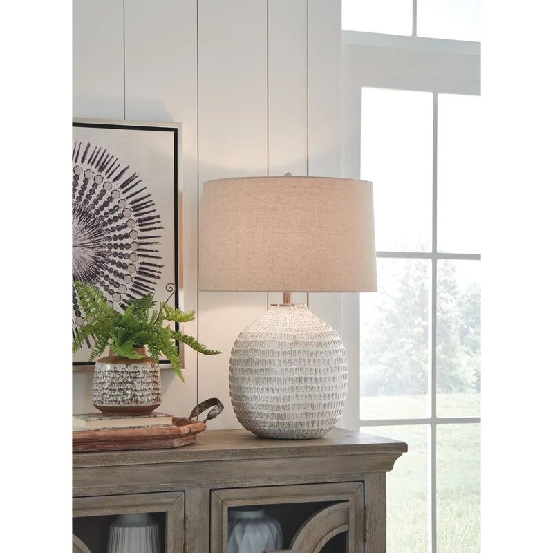 Salton 26.5" Beige Table Lamp | Wayfair North America
