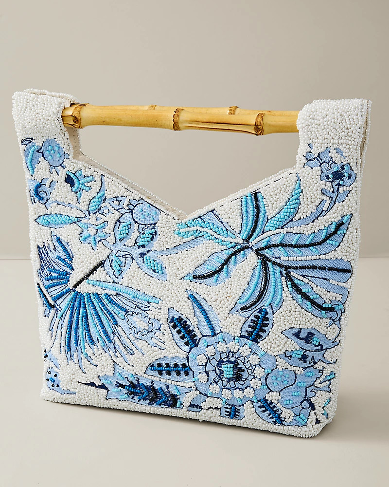 Blue Bamboo Beaded Clutch | Tommy Bahama
