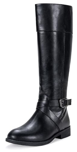 Vepose Women's Knee High Boots, Fashion Riding Boot with Wide Calf and Extra Wide Width, 948W - Black, Size 7.5W US - Calf Tall Boots with Zipper (CJY948W Black 07.5) | Amazon (US)