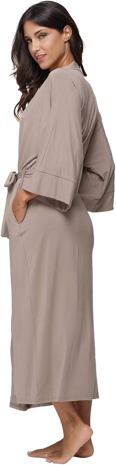 Women's Soft Robes Long Bath Robes Full Length Kimonos Sleepwear Dressing Gown,Solid Color | Amazon (US)