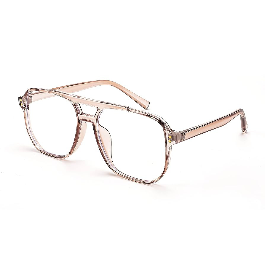 FEISEDY Blue Light Blocking Glasses Fake Nerd Clear Square Computer Lightweight Pilot Glasses Fra... | Amazon (US)