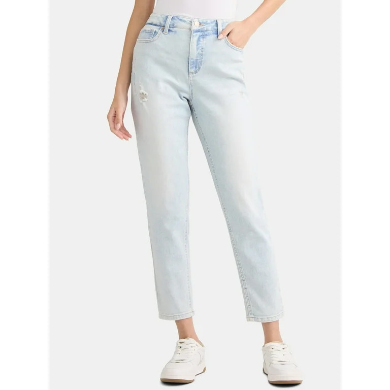 Time and Tru Women's High Rise Mom Jeans, 27" Inseam, Sizes 0-22 | Walmart (US)