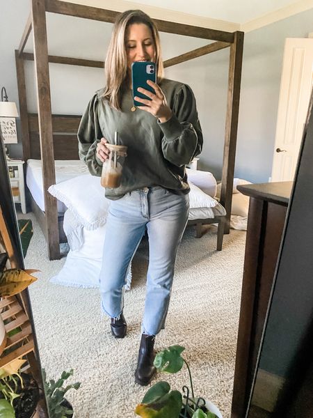 Feeling the November vibes in this one.
A cozy sweatshirt with the best sleeve detail.
Cropped flares (with some distressing just for fun)
And the best Chelsea boots around.
Loving these (mostly) target finds today 💗

#LTKunder50 #LTKU #LTKCyberweek