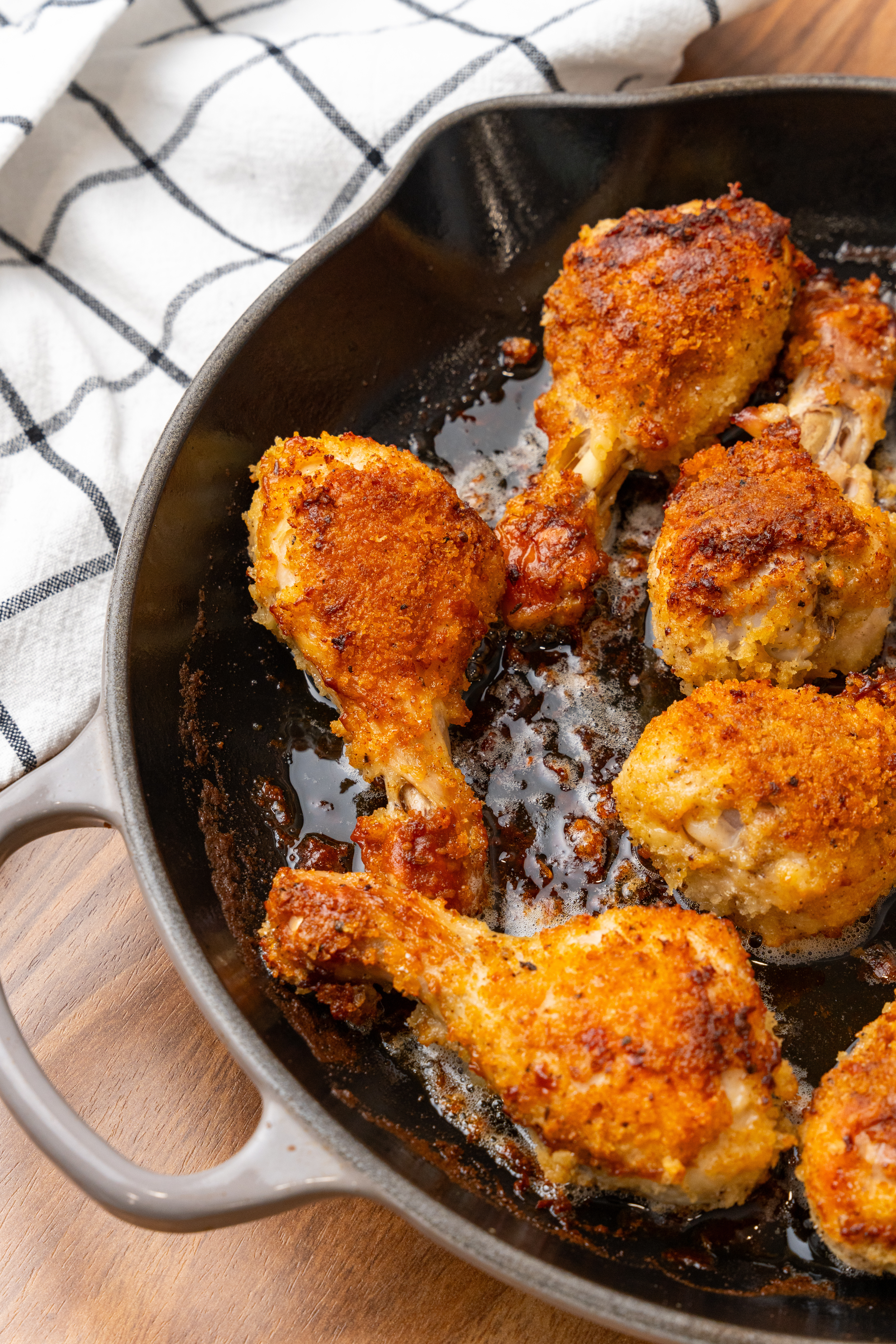 Golden, crispy, and flavor-packed—my recipe for oven-fried chicken has all the crunch without the mess of deep frying!
Shop my go-to baking sheets and kitchen tools for the perfect crispy coating. 

 