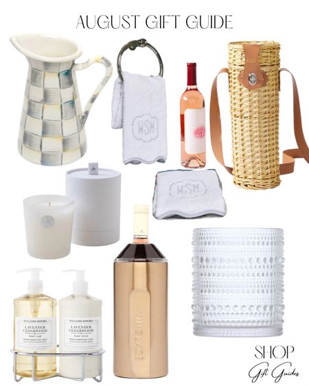 August gift guide: home decor & accessories 

Wine cooler, Mackenzie Childs pitcher, personalized hand towels, housewarming gifts, glassware

#LTKhome #LTKunder100 #LTKFind