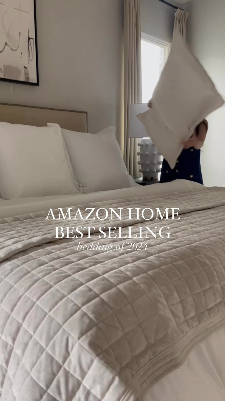 In 2024 our bedding in the primary bedroom was a top seller! I’m linking the exact bedding. The quilt is cream white (the photo online looks much lighter). 

Bedroom, amazon home, home decor, dresser, bedroom, bedding, kitchen light fixture, nightstands, console table, Area rug, console table, wall art, swivel chair, side table, dining room, home office, tv stand, sectional sofa, floor mirror

#LTKSaleAlert #LTKHome #LTKWatchNow
