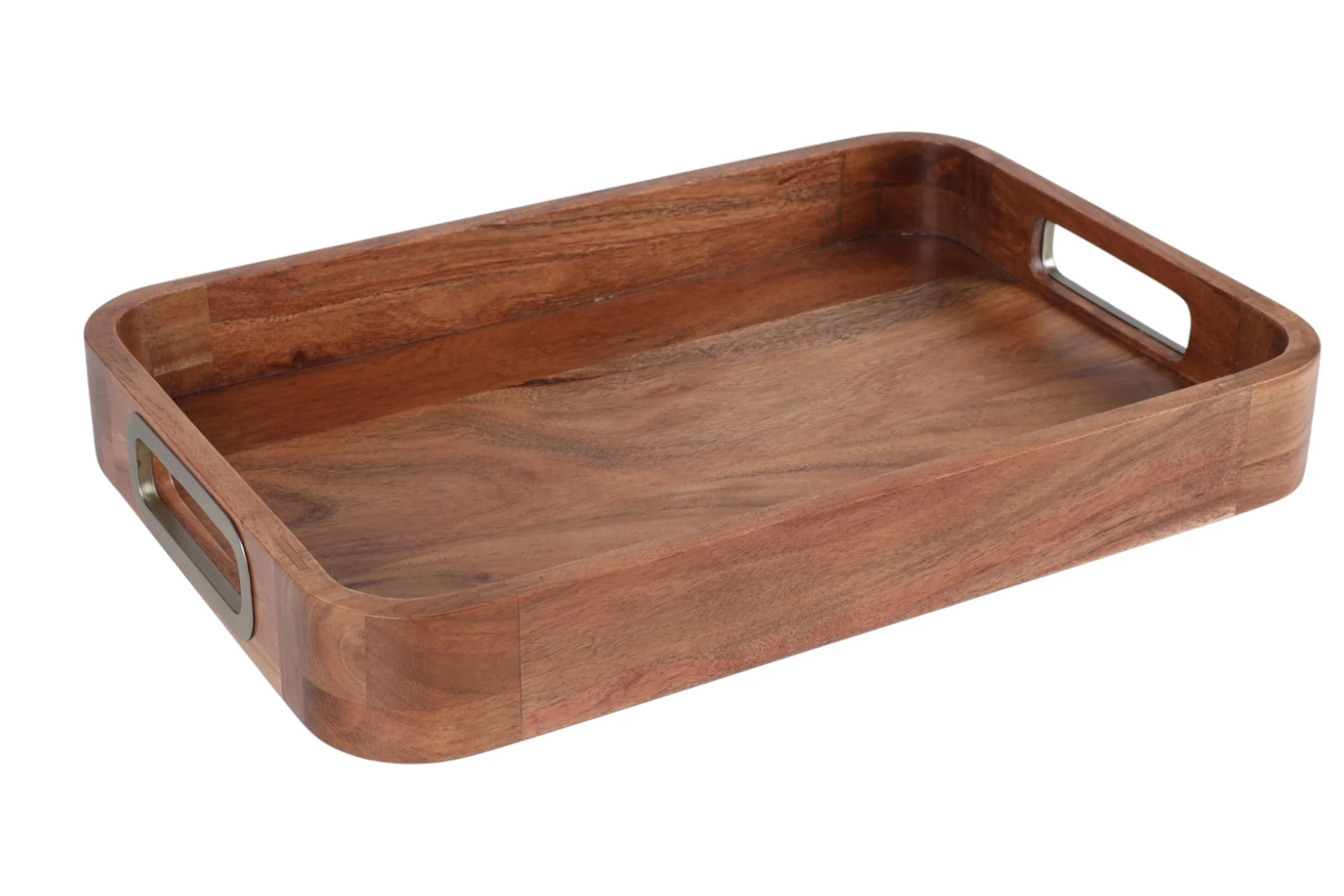 Better Homes & Gardens Acacia Wood 12" x 18" Serving Tray with Handles | Walmart (US)