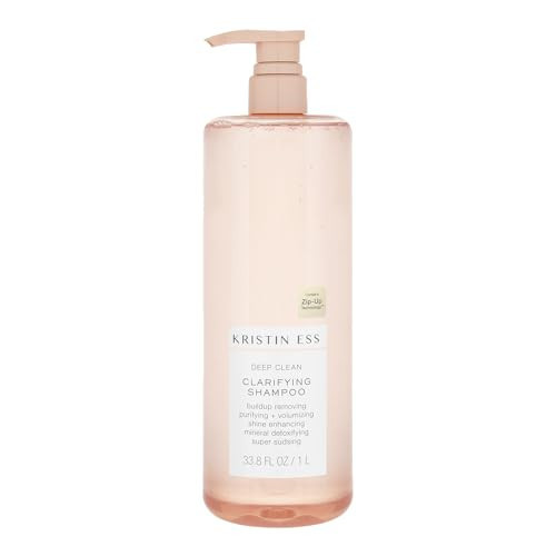 Kristin Ess Clarifying Detox Shampoo for Oily Hair, Build Up + Hard Water - Anti Residue Purifying + Cleansing Shampoo with Pump - Volumizing -Sulfate Free, Color Safe + Vegan - Curly Product- 33.8oz | Amazon (US)