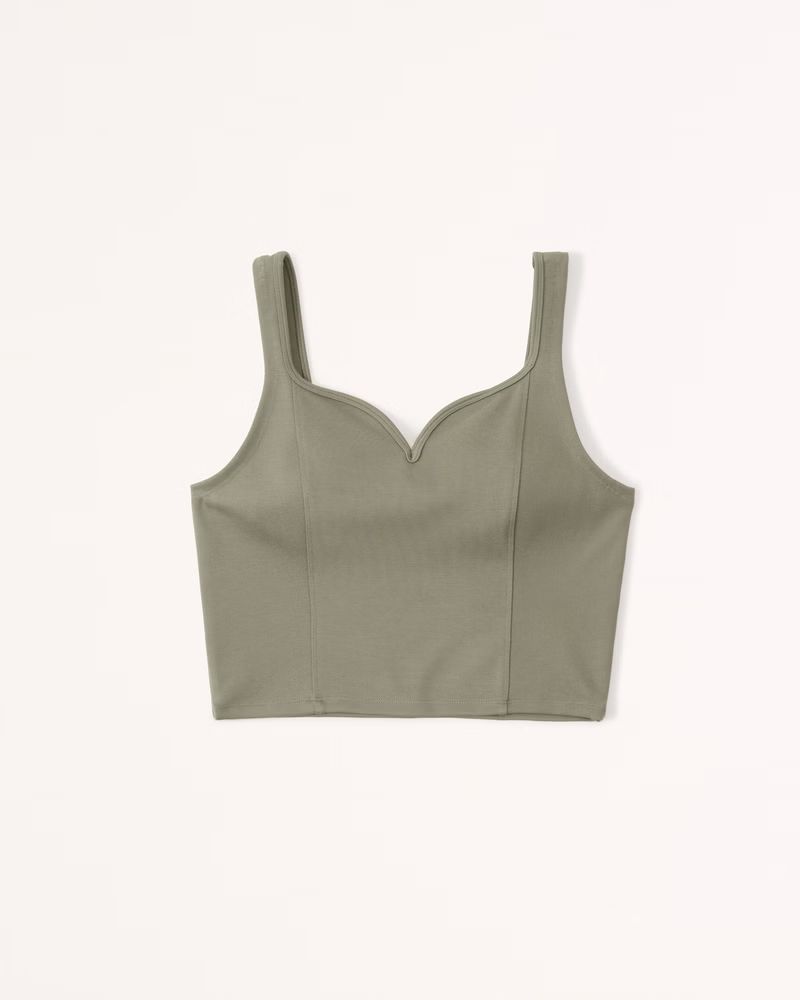 Women's Ponte Corset Sweetheart Top | Women's Clearance | Abercrombie.com | Abercrombie & Fitch (US)