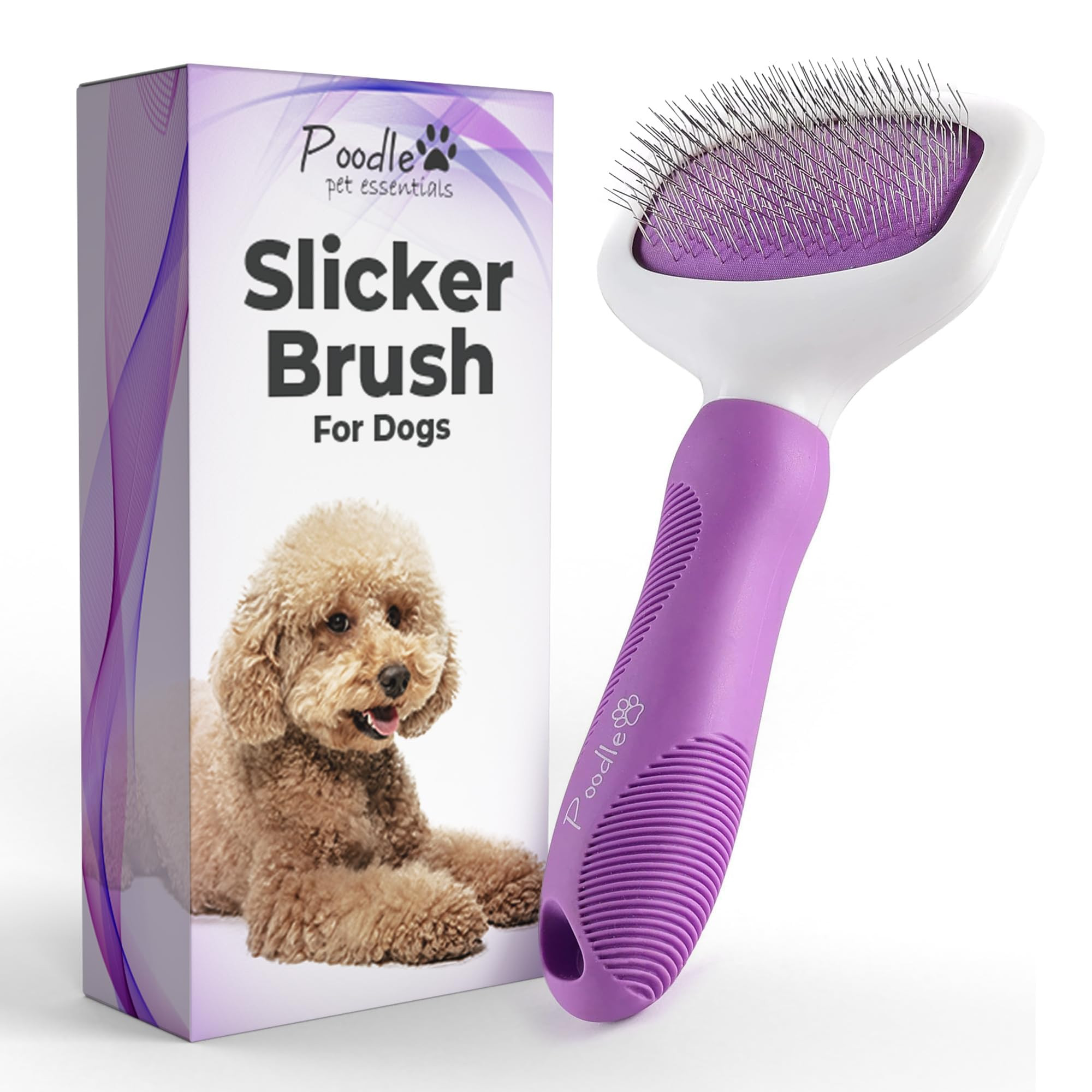 Poodle Pet Slicker Brush - For Dogs, Cats, Rabbits - Matted/Loose Fur, Knots - Suitable for Doodl... | Amazon (US)