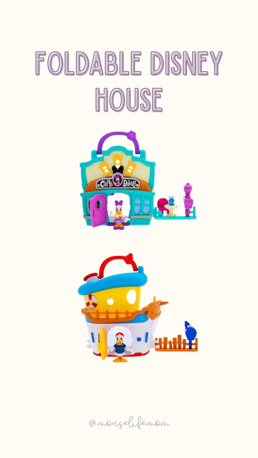 These super cute foldable houses are available on Amazon! We got the Daisy one from All Star Movies earlier this year and love playing with it! It would be great for travel because it’s pretty small and everything fits inside! They also have a combo set of Donald and Mickey or Daisy and Minnie, but I can’t find Mickey and Minnie on their own! **Edit- found Mickey so that’s linked too!! 

#LTKKids #LTKGiftGuide #LTKTravel