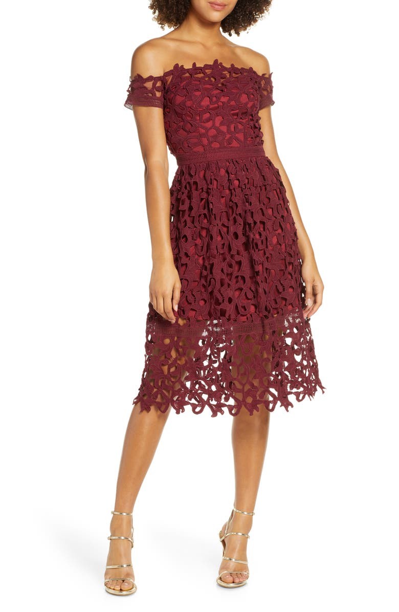 Off the Shoulder Lace Cocktail Dress | Nordstrom