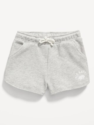 Logo-Graphic French Terry Drawstring Dolphin-Hem Shorts for Toddler Girls | Old Navy (US)