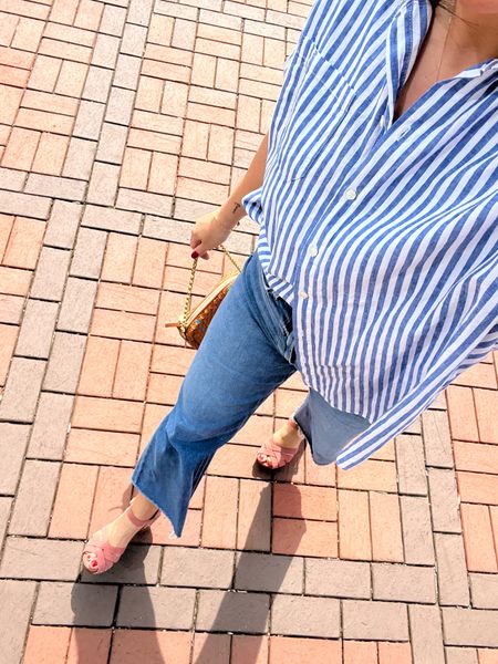 Sometimes you want to add a little extra something to a striped button down shirt, and well these heels might just be the best thing to go with it 😉 

#LTKfindsunder100 #LTKshoecrush