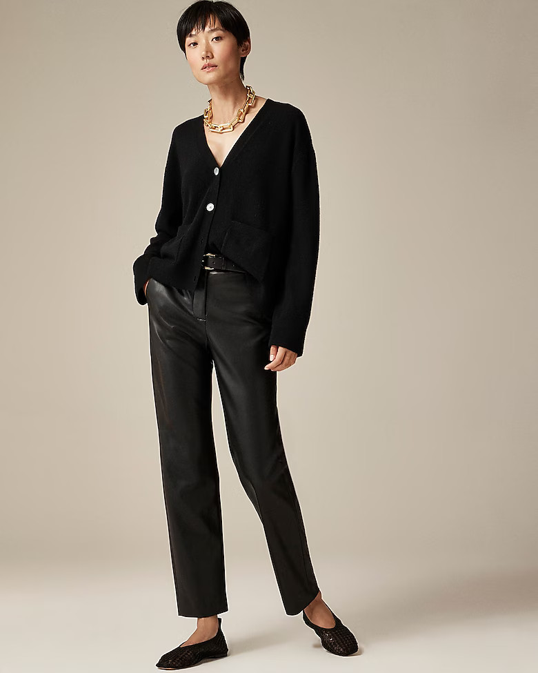 Kate straight-leg pant in faux leather | J. Crew US