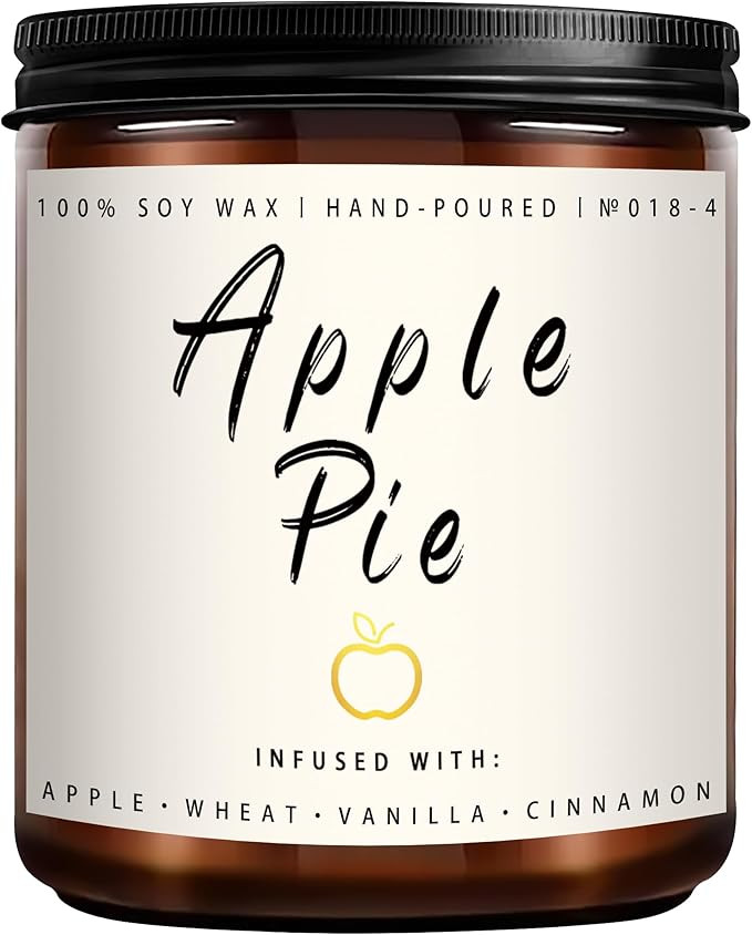 Fall Candle | Fall Apple Pie Candle Scented Candle, Fall Scented Candles for Home - 7 oz Aromathe... | Amazon (US)