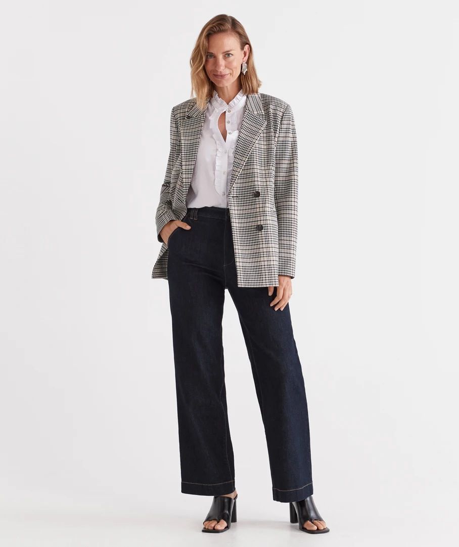 HOUNDSTOOTH JERSEY BLAZER | Sussan