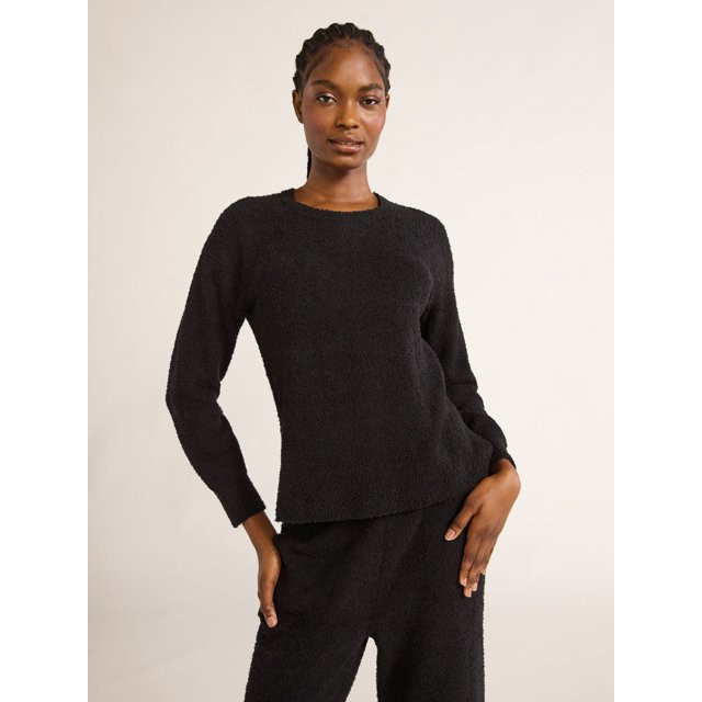 Joyspun Women's and Women’s Plus Chenille Top with Long Sleeves, Size XS-3X | Walmart (US)