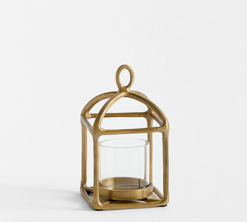 Fallon Outdoor Lantern: Brass: Votive | Pottery Barn (US)