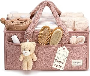 PeraBella Baby Diaper Caddy Organizer for Changing Table, Baby Storage Basket for Diapers and Bab... | Amazon (US)