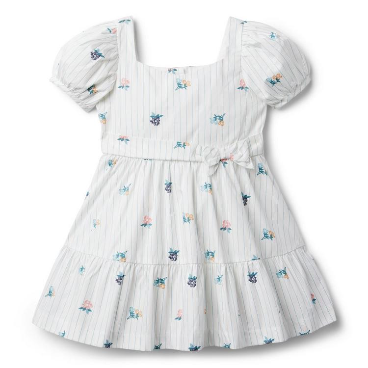 Striped Floral Puff Sleeve Dress | Janie and Jack