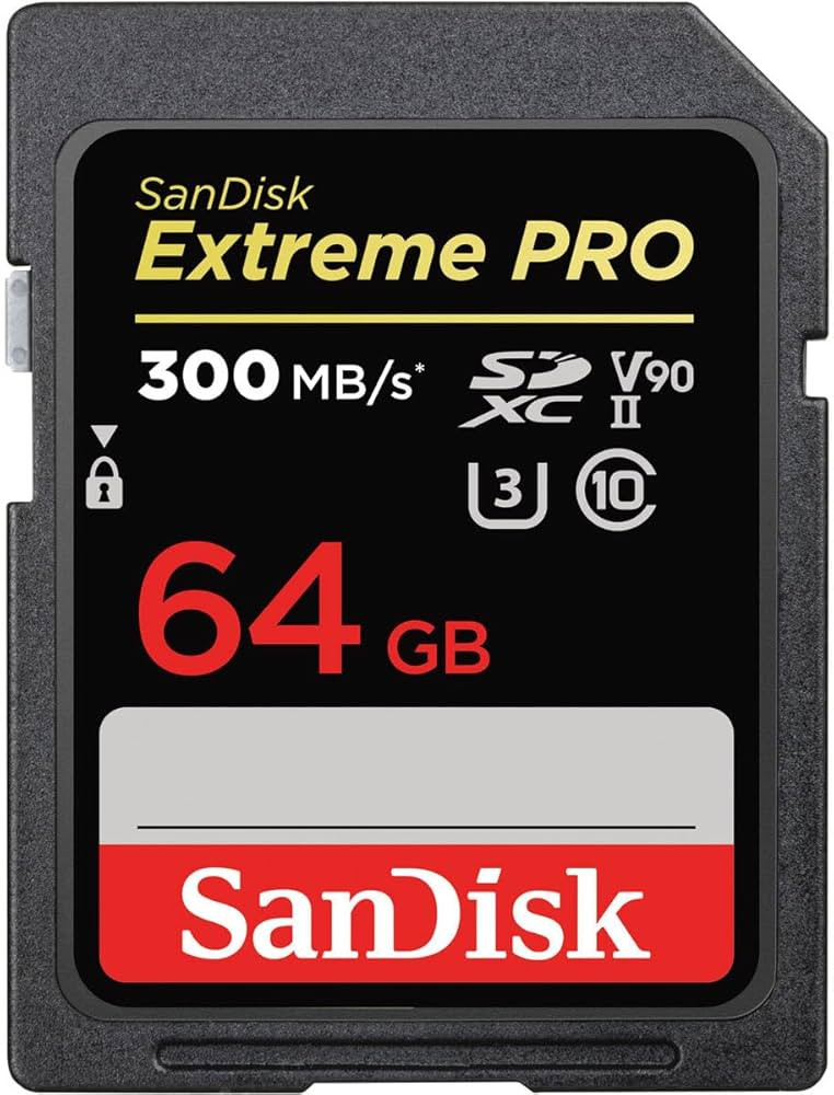SanDisk 64GB Extreme PRO SDXC UHS-II Memory Card - C10, U3, V90, 8K, 4K, Full HD Video, SD Card -... | Amazon (US)