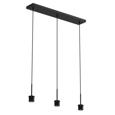 YANSUN 3-Light Black Metal Island Chandelier, E26 Socket, Hardware-Only Pendant Light, Modern Hanging Light for Kitchen, Dining Room | Target