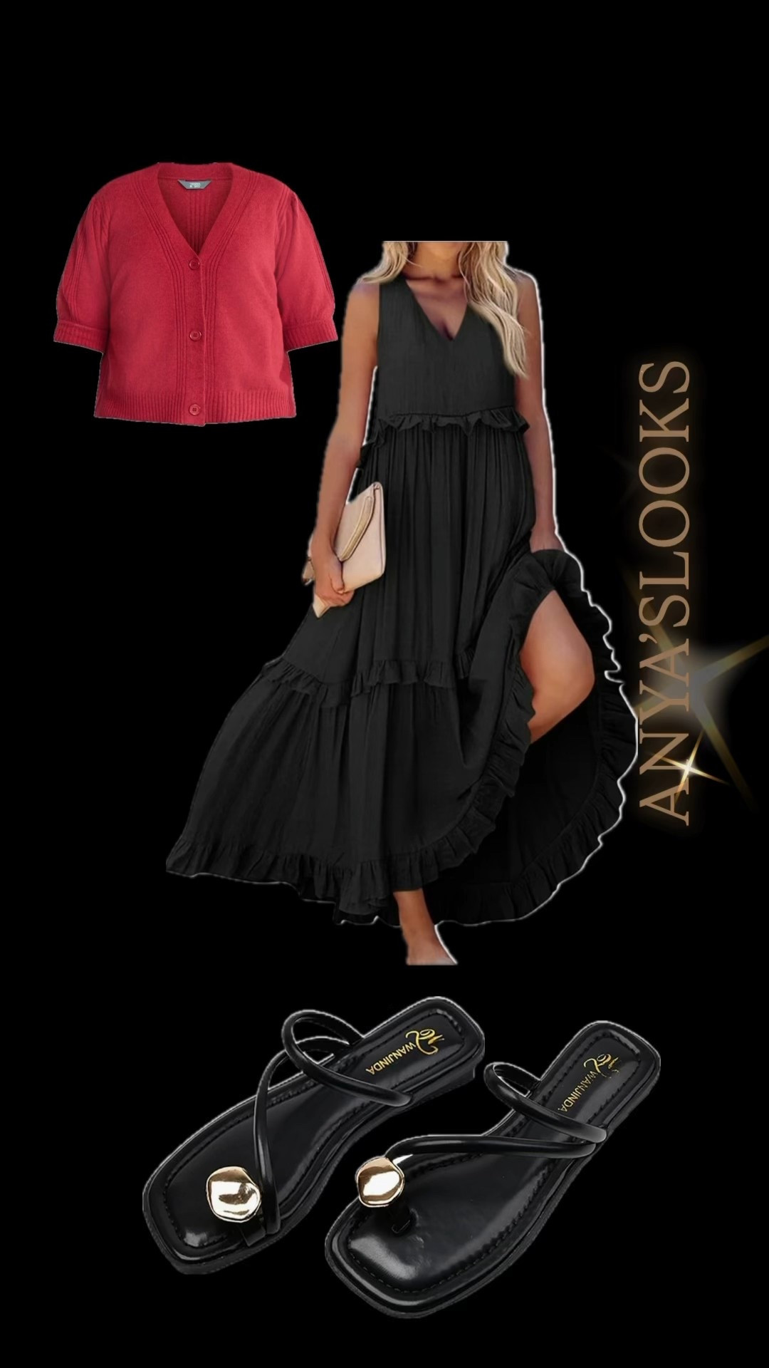 Styling a few of my favorite colors from this shop — this flowy blue maxi dress is the perfect blend of comfort and style, and pairs beautifully with both casual sandals and chic heeled slides. Add a sunny yellow cardigan for a pop of warmth on cooler days, and you’ve got an effortless outfit that works for brunch, vacations, or an afternoon stroll. 🌼💙
Shop the look:
	•	Blue/green/lavender/black ruffle boho maxi dress
	•	Yellow/black/red knit cardigan with balloon sleeves
	•	Brown/black flat sandals with metallic detail
	•	Tan bow-knot heeled sandals
#MaxiDressStyle #SpringOutfitInspo #Over40Style #MidlifeFashion #BohoChic #CardiganOutfit #CasualChicStyle #VacationOutfitIdeas #MidsizeStyle #SummerOutfitIdeas #WomenOver40Fashion #OOTDOver40