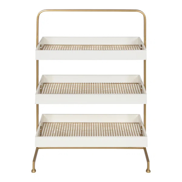 Abdiel 21" W x 32.5" H x 10.5" D Solid Wood Free-Standing Bathroom Shelf | Wayfair North America