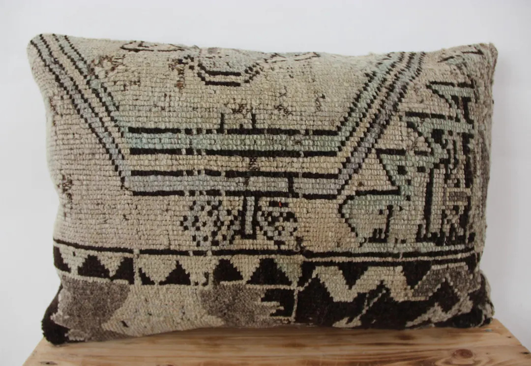 Turkish Pillow Cover, 16” X 24” Decorative Pillow, Handmade Pillow, Couch Pillow, Boho Throw ... | Etsy (US)