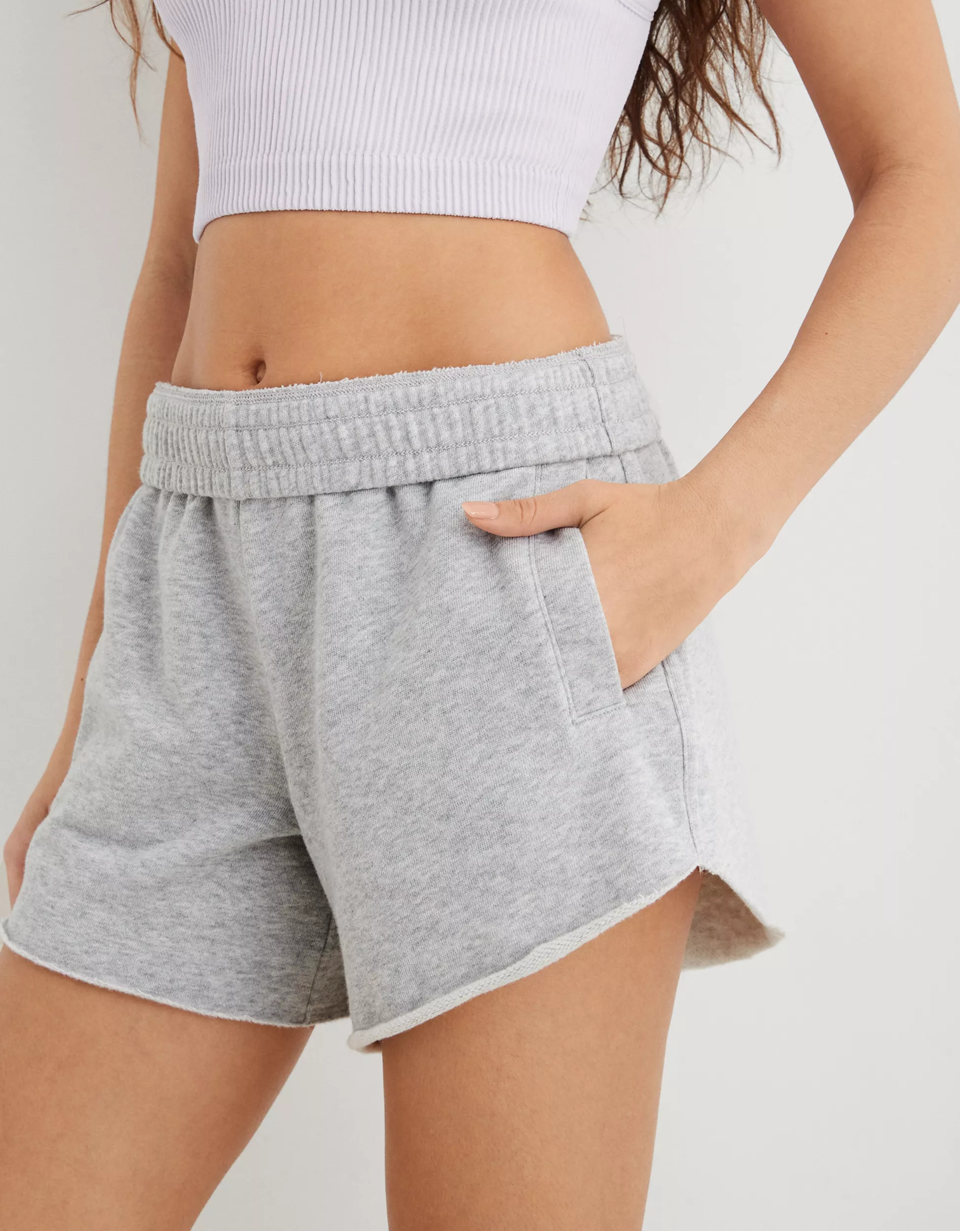 Aerie Fleece-Of-Mind High Waisted Short | Aerie