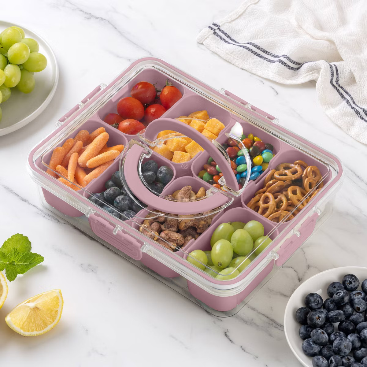 Cook With Color 8 Compartment Snackle Box with Handle | Target