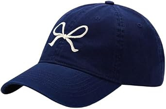 Unisex Bow Embroidery Baseball Cap Adjustable Outdoor Mom Sun Hat | Amazon (US)