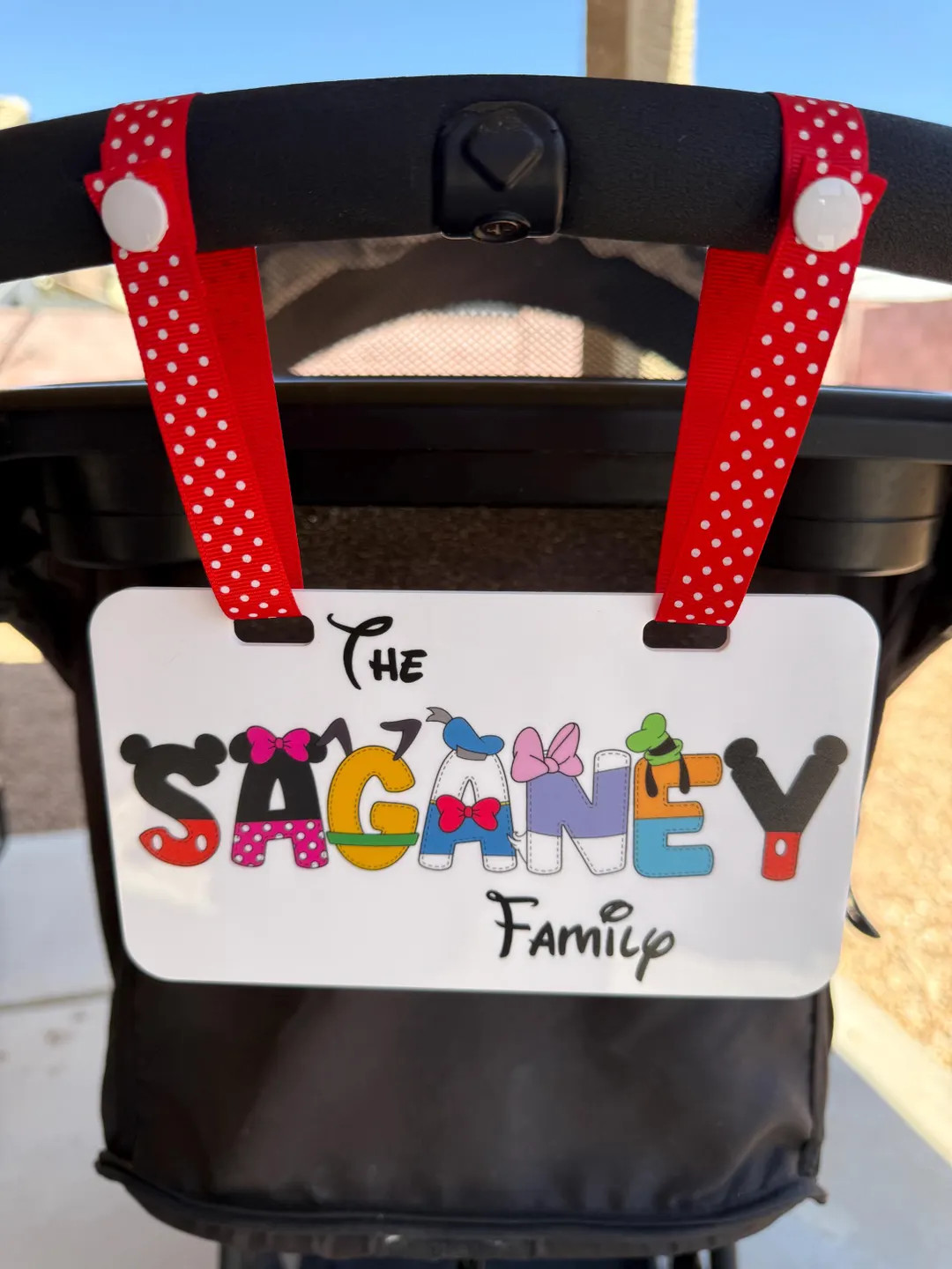 Personalized Acrylic Family Name Stroller Sign, Amusement Theme Park Sign for Stroller, Character... | Etsy (US)