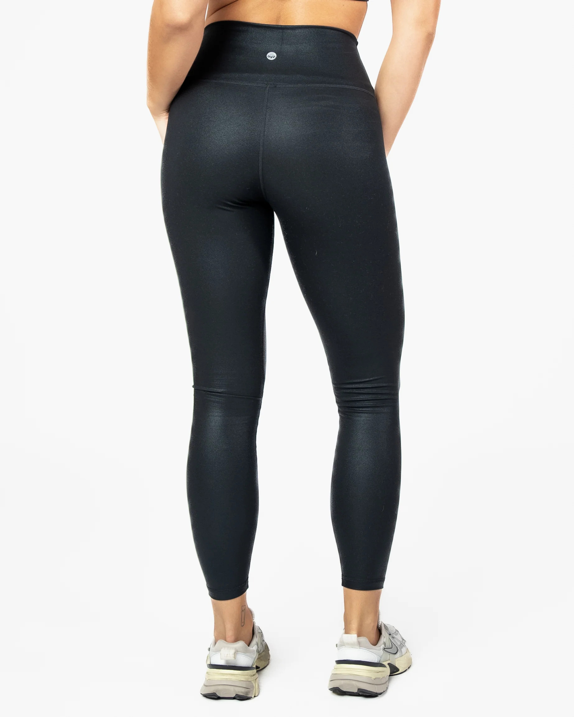 Skin Salutation Leggings - Black Shimmer Foil | Senita Athletics