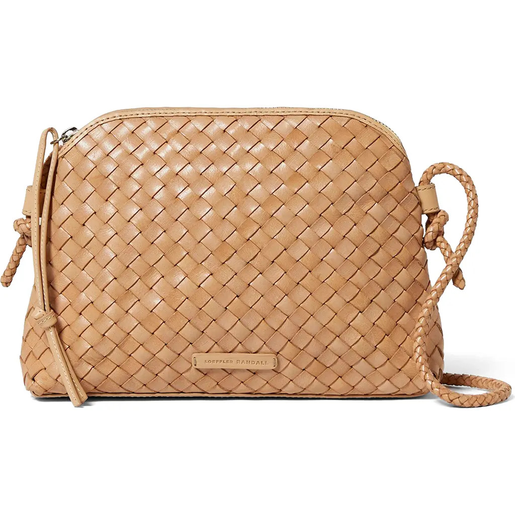 Loeffler Randall Mallory Woven Leather Crossbody Bag in Desert Sand at Nordstrom | Nordstrom