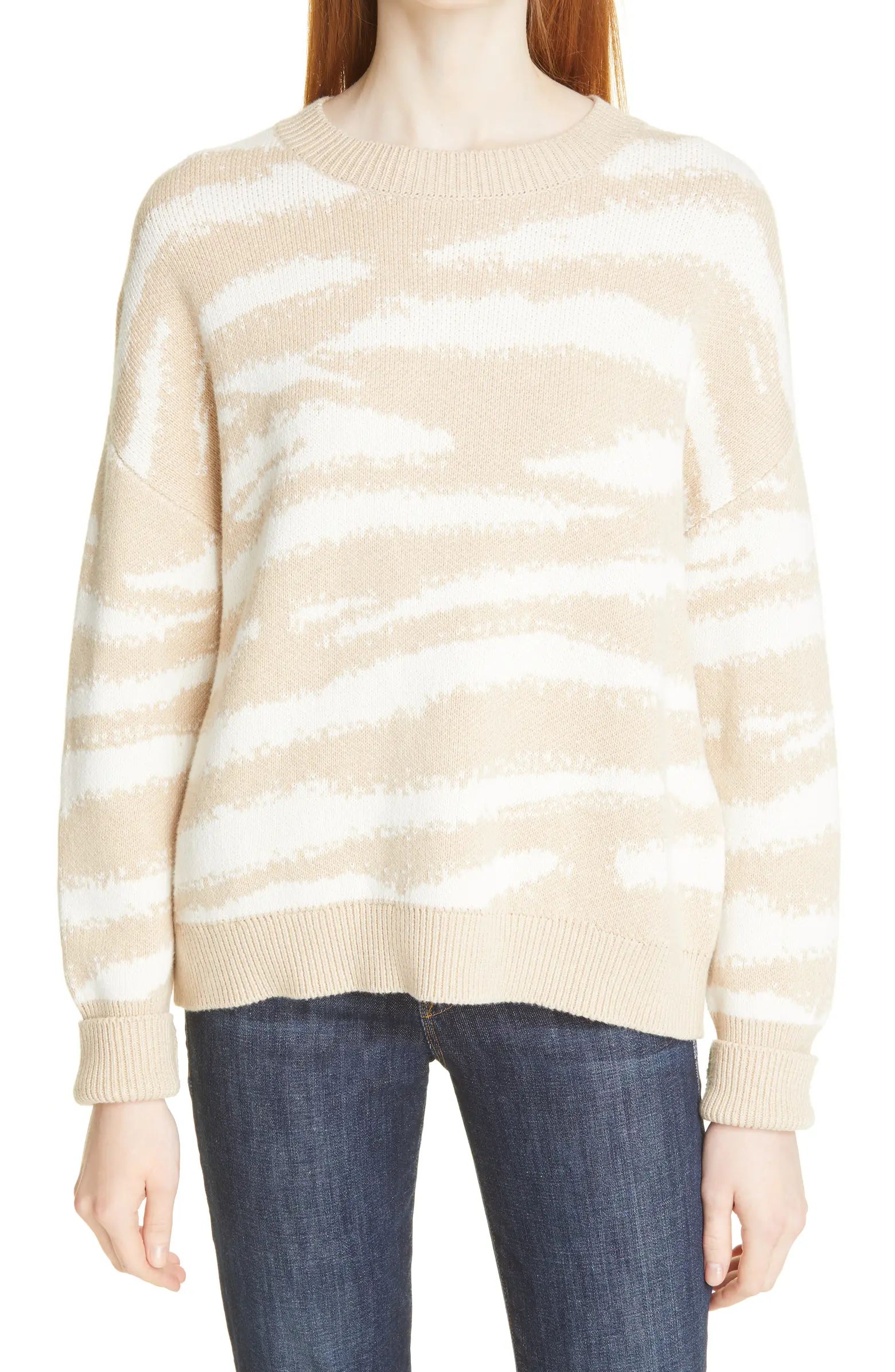 Zebra Crewneck Sweater | Nordstrom