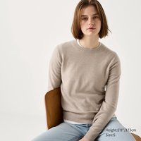 Uniqlo - Cashmere Crew Neck Jumper - Beige - L | UNIQLO (UK)