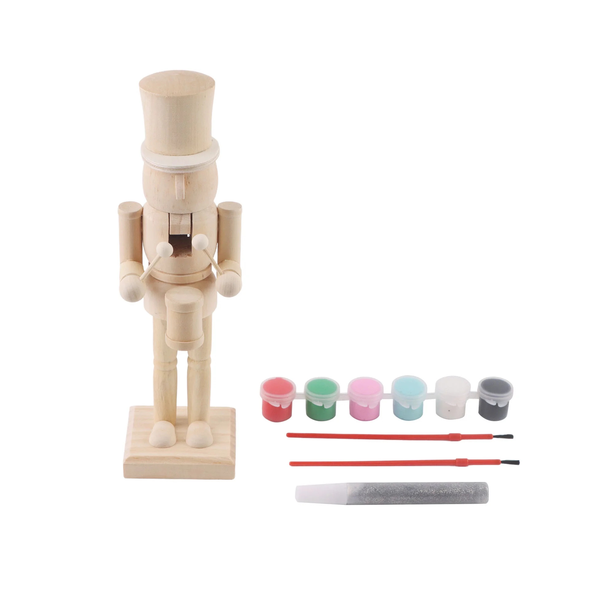 Holiday Time Make Your Own Nutcracker Craft Kit, 2.76 x 9.84 x 2.56 Inch, Wooden Decoration, Unis... | Walmart (US)