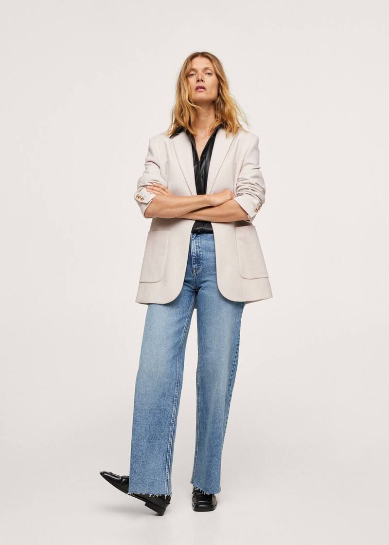 Flecked wool-blend blazer | MANGO (US)