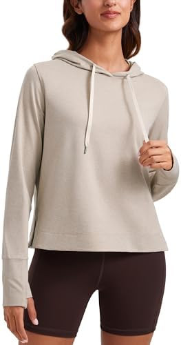 CRZ YOGA Cloud Jersey Pullover Hoodies for Women Long Sleeve Hooded Workout Sweat Shirts Casual Y... | Amazon (US)