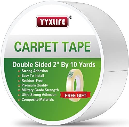 YYXLIFE Double Sided Carpet Tape for Area Rugs Carpet Adhesive Removable Multi-Purpose Rug Tape C... | Amazon (US)