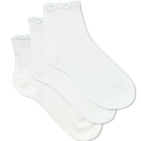 Wonder Nation Girls Textured Lettuce Edge Ankle Socks, 3-Pack product image from the verified GPgrows LTK collection