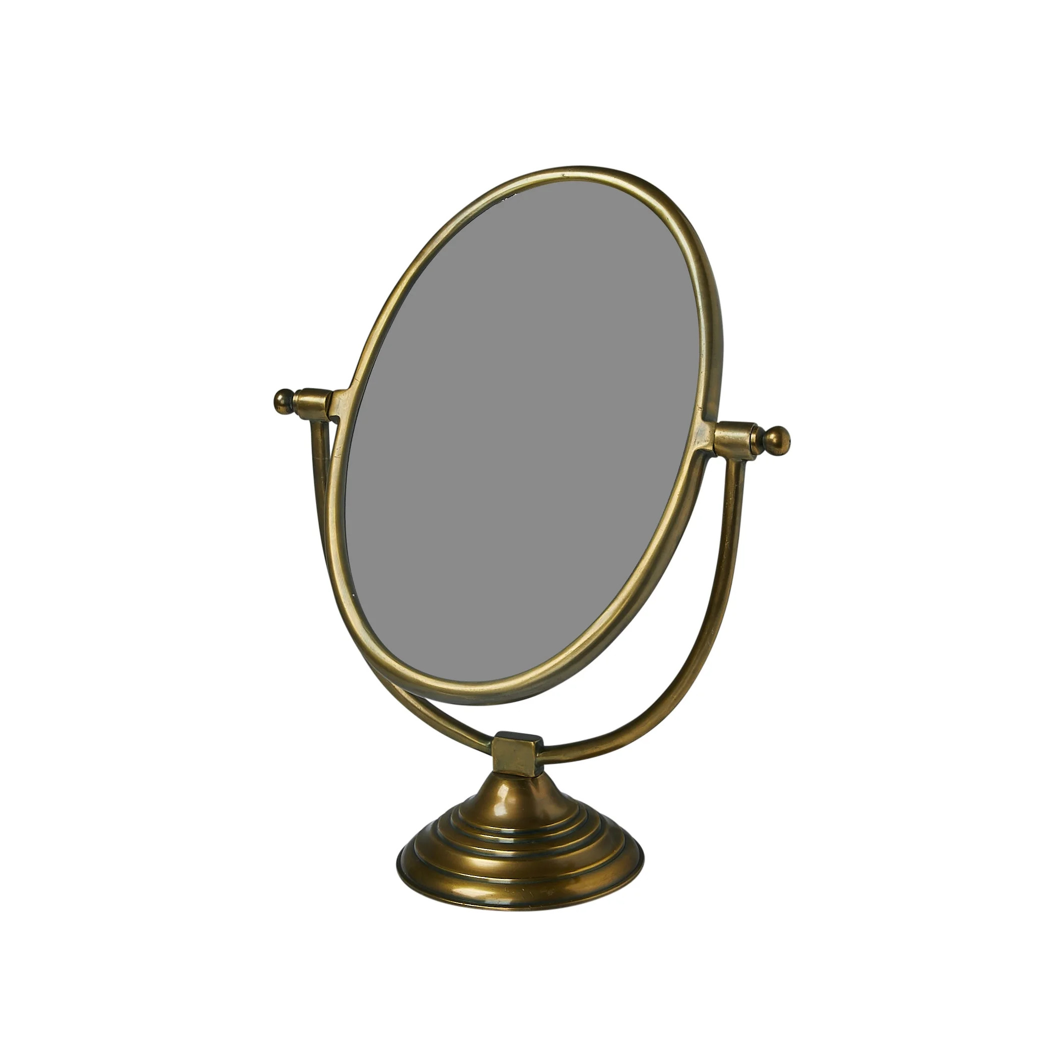 Creative Co-Op Antique Aluminum Swivel Vanity Mirror, Brass | Walmart (US)