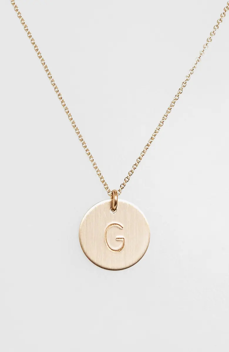 14k-Gold Fill Initial Disc Necklace | Nordstrom