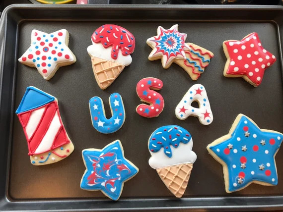 Independence Day Cookies | Etsy (US)