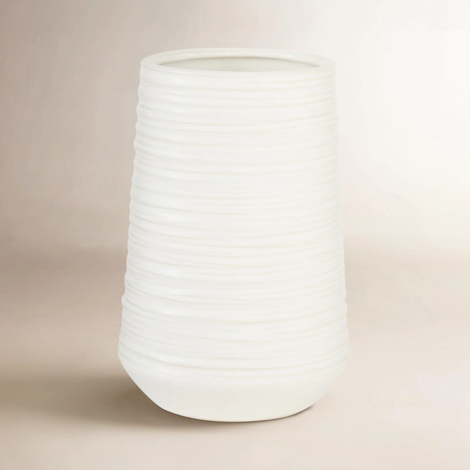 Porcelain Ceramic Ribbed Decorative Vase | Wayfair North America