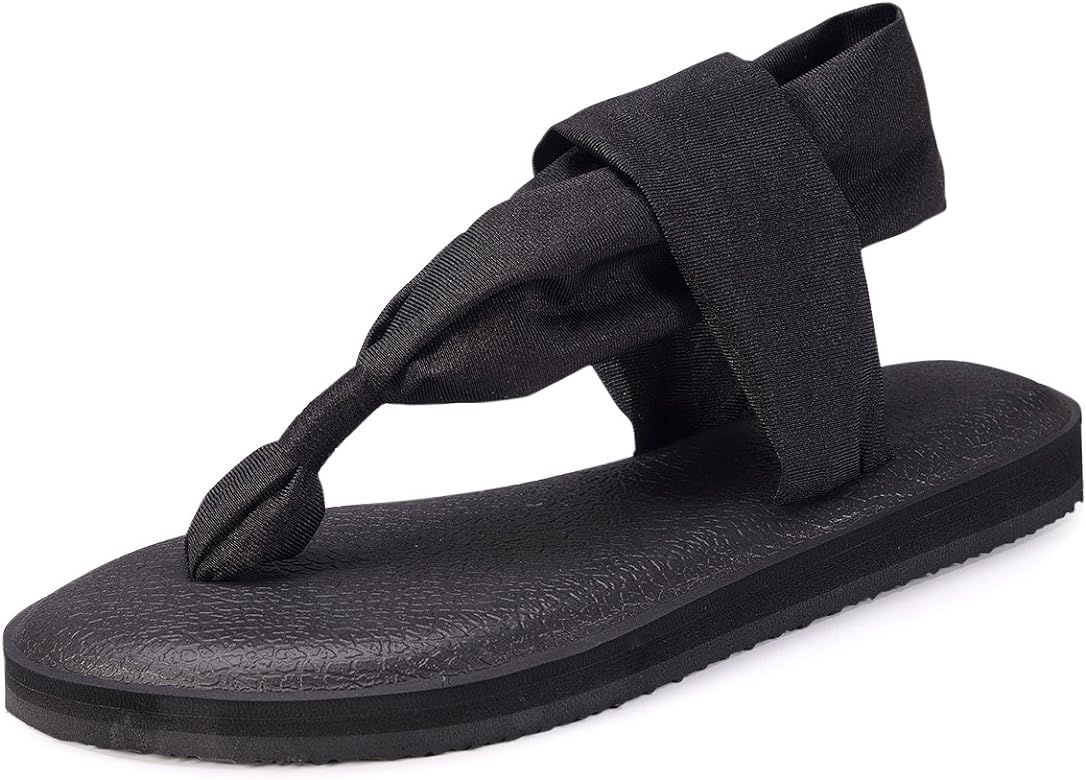 Women Yoga Sandals Sling Non-Slip Flat Thong Flip Flops | Amazon (US)